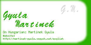 gyula martinek business card